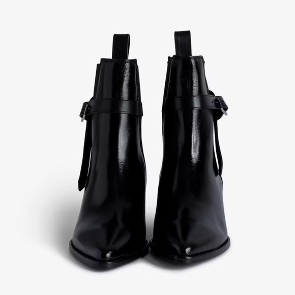 Zadig & Voltaire Tyler Cecilia Vintage Patent Boots Noir - Picture 3 of 12
